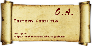 Osztern Asszunta névjegykártya